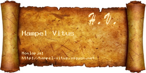 Hampel Vitus névjegykártya